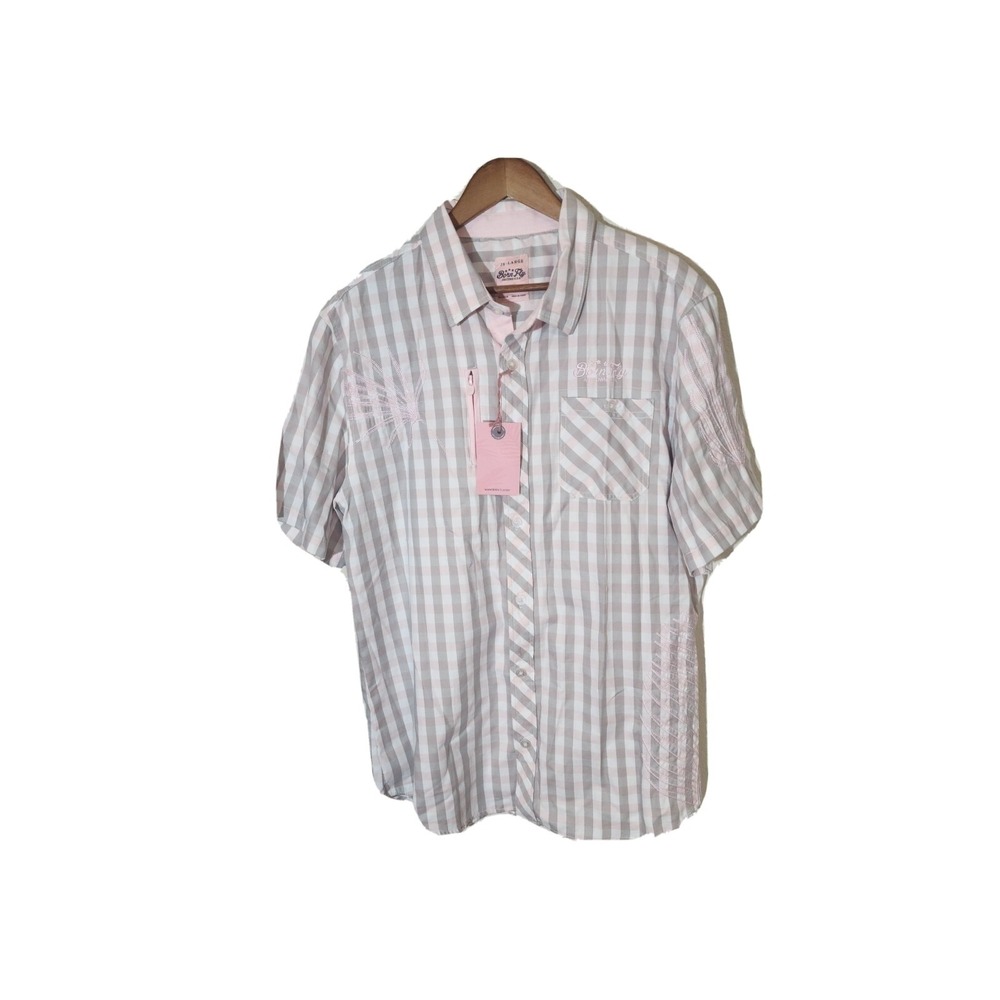 Born Fly Any‎ Town Usa Mens XXL  button up shirt                         Bin 19